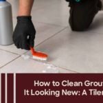 Clean tiled surface with bright grout lines, demonstrating proper grout cleaning and maintenance techniques for long-lasting results