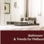 Modern bathroom featuring elegant white wall tiles, a marble-look vanity countertop, chrome fixtures, and stylish accessories, highlighting bathroom tile ideas and trends for Melbourne homes.