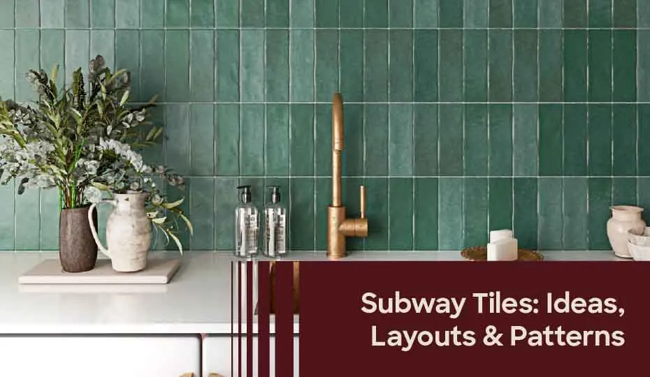 Modern kitchen featuring subway tile layouts and patterns for a stylish and timeless backsplash design.